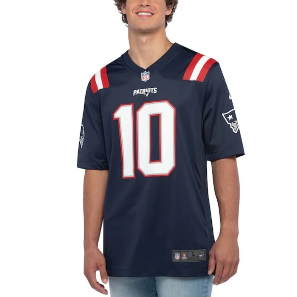 Nike New England Patriots Mac Jones Player Game Shirt Large - Picture 2 of 12